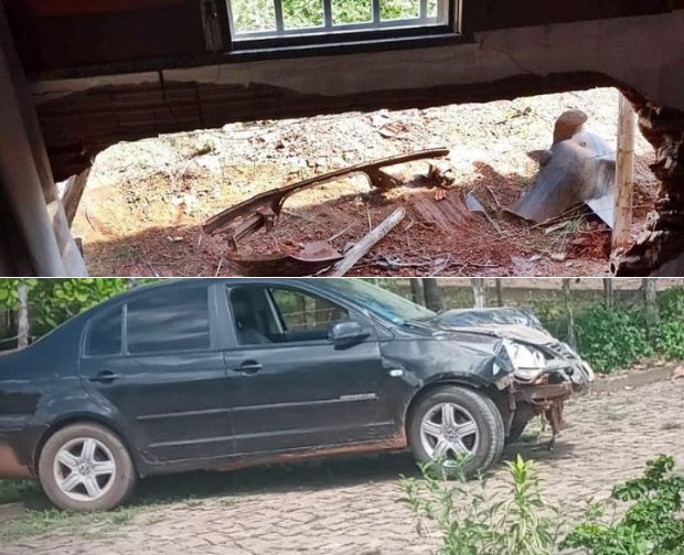 Carro desgovernado destrói parede e invade casa no Norte do Piauí