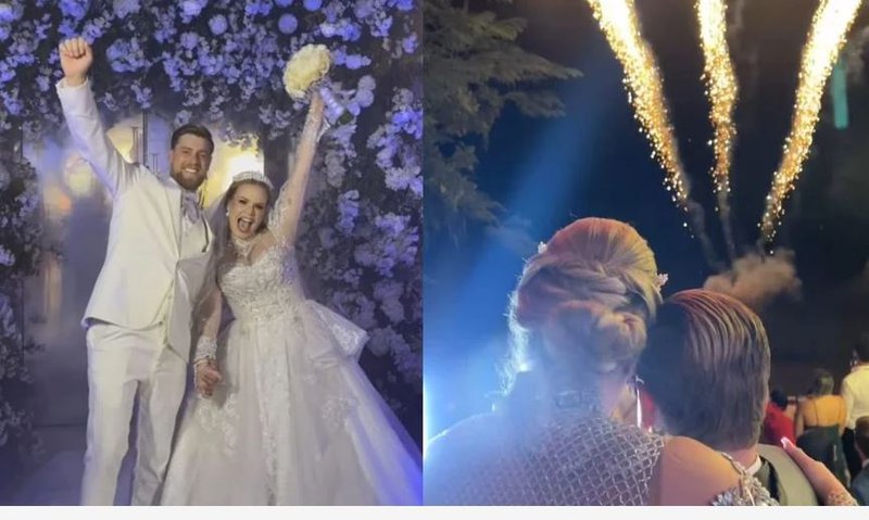 Casamento Da Ex Bbb Paulinha Leite Tem Fogos E Troca De Looks Confira