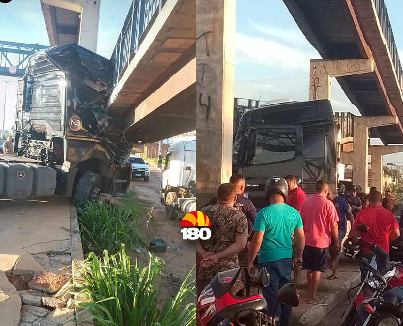 Motorista Colide Carreta Em Passarela Na BR 316 Em Teresina 180graus