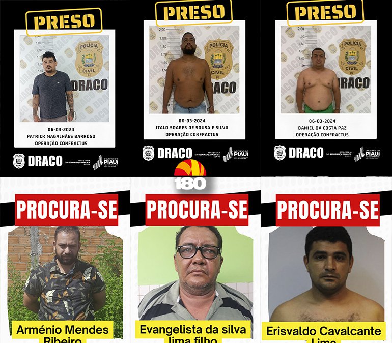 DRACO divulga identidade de acusados de arrombamento de veículos em