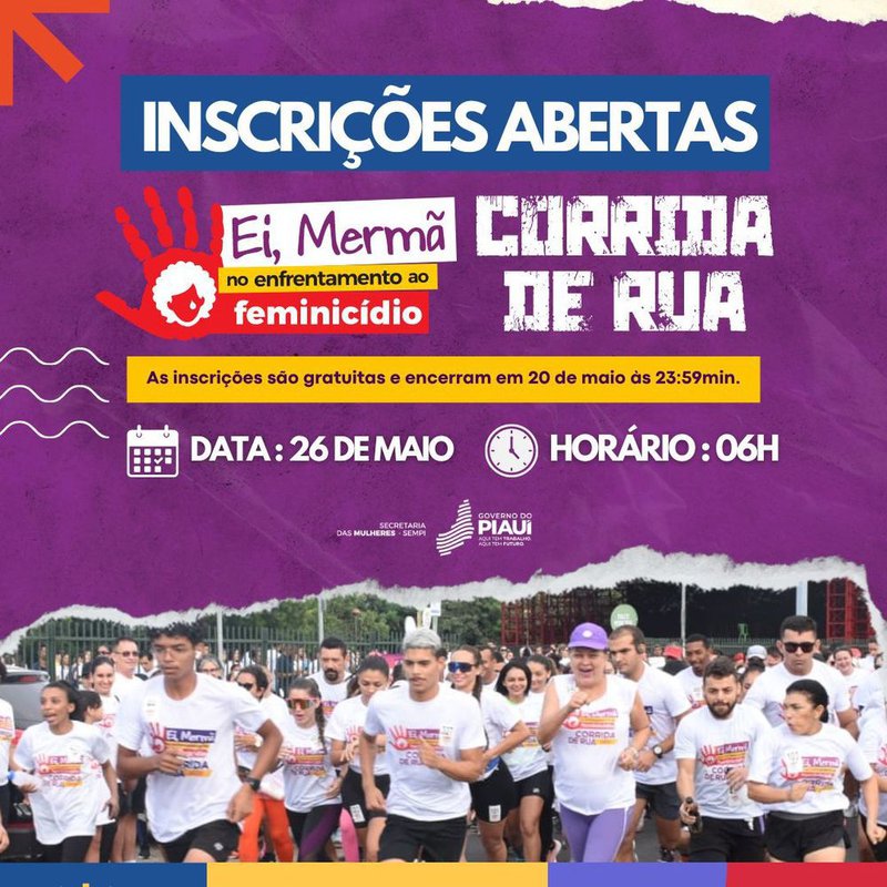 Secretaria das Mulheres abre inscrições para a 3ª Corrida contra o