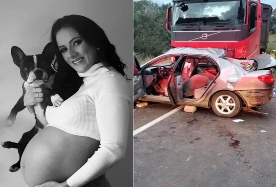 Gr Vida Morre Em Acidente Entre Carro E Caminh O Marido Sobrevive