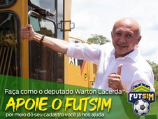 Deputado Warton Lacerda pede apoio ao FutSim (Foto: AssCom - FutSim)