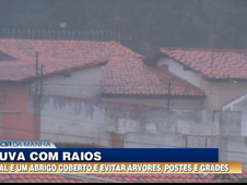 Chuvas com raios (Foto: TV Cidade Verde)