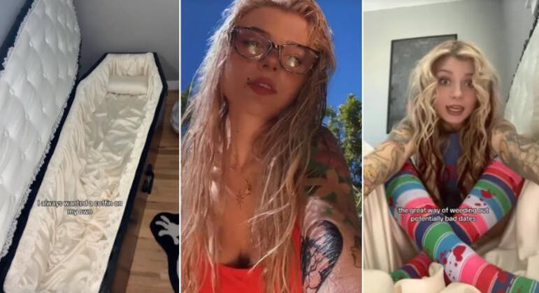 Influenciadora conta que dorme todos os dias em um caixão e surpreende seguidores - 180graus - O