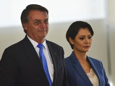 Bolsonaro e Michelle (Foto: Igo Estrela/Metrópoles)