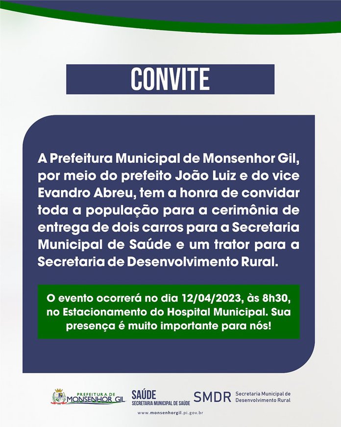 Prefeitura Municipal de Monsenhor Gil