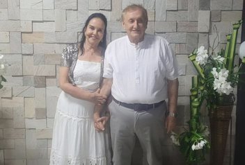 Adalgisa Moraes e o prefeito Mão Santa
