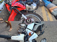 Colisão entre motocicletas deixa dois feridos em Parnaíba (Foto: )