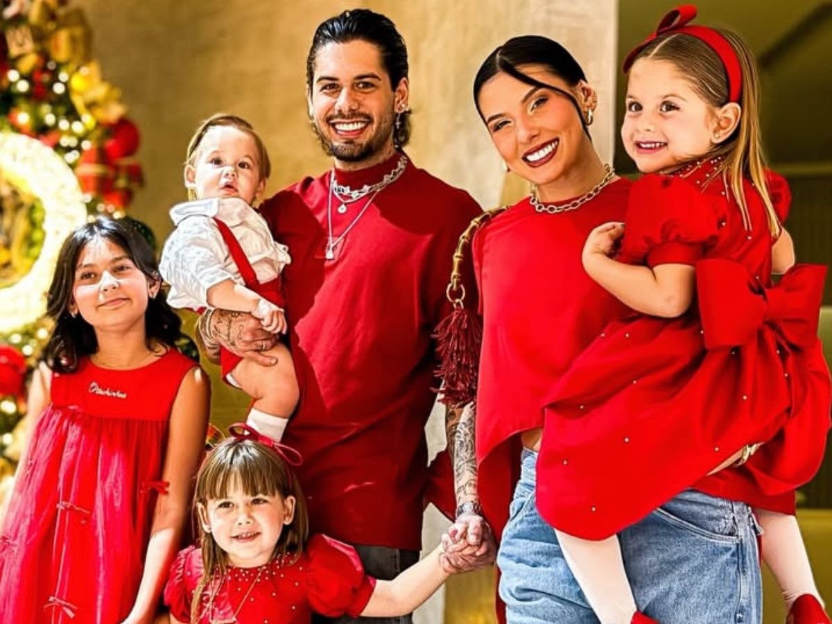 Ana Castela e Zé Felipe celebram o primeiro Natal juntos e reúnem as ...