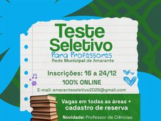 Teste seletivo Amarante (Foto: )