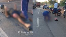 Acidente entre moto e carro é registrado