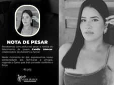 Prefeitura de Água Branca emite nota de pesar pela morte da servidora Camila Alencar (Foto: )