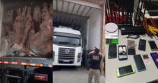 Autoridades prendem envolvidos em roubo de caminhão com carga de carne
