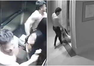 Mulher é agredida e esganada por namorado até desmaiar em elevador. Veja vídeo