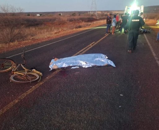 Ciclista de 60 anos morre após acidente com motocicleta na zona rural de Paulistana
