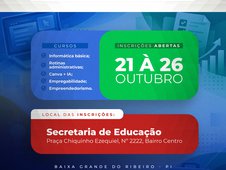 Cursos de capacitação - Baixa Grande do Ribeiro (Foto: Instagram)