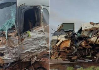 Motorista de guincho morre ao ser arremessado da cabine em colisão com bitrem na BR-158