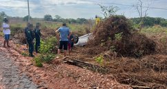 Motorista fica ferido após carro tombar na PI-255 no Sul do Piauí