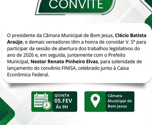 Lançamento do convênio FINISA