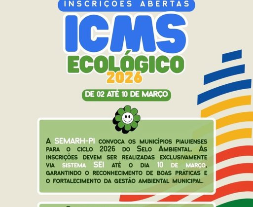 SEMARH-PI abre inscrições para o ICMS Ecológico 2026