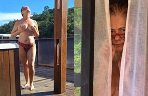 Ex-atriz da Globo tira a roupa e faz topless na Amazônia