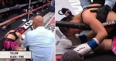 Vídeo mostra momento em que boxeadora entra em coma após nocaute brutal - Boxeadora profissional