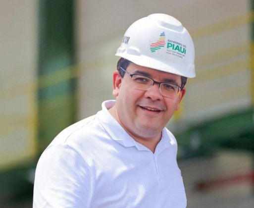 Governador Rafael Fonteles, capacete de obra, construção, ilustração