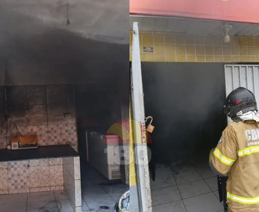 Incêndio em lanchonete é controlado na manhã deste domingo em Oeiras
