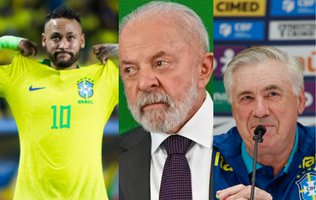 Neymar ancelloti e Lula