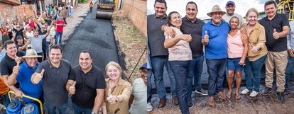 Simone Pereira e Georgiano Neto visitam Bertolínia e anunciam início de obra da Praça de Eventos
