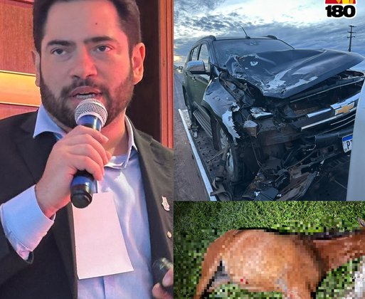 Dr. Ribamar Bandeira tem carro destruído após colisão com cavalos no Piauí e faz alerta