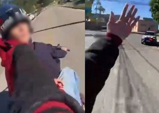 Dupla em motocicleta provoca Guarda Municipal, cai durante perseguição e acaba presa