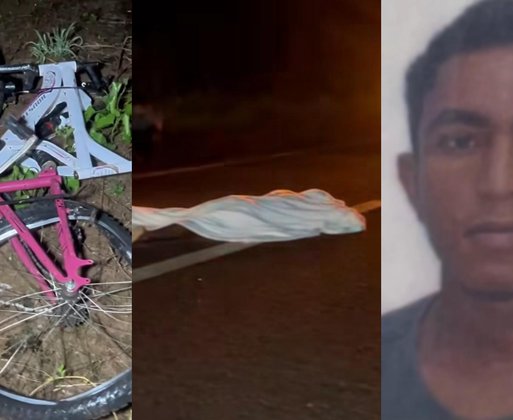 Jovem em bicicleta morre após ser atropelado por micro-ônibus com fiéis no interior do Piauí