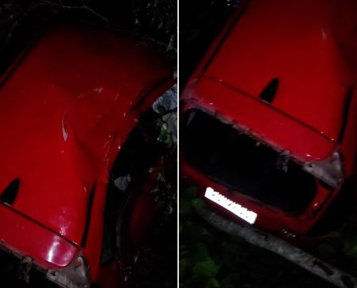 Motorista perde controle de carro ao desviar de animais na PI-211, em Joaquim Pires