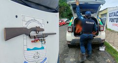 Mulher é presa na zona Sul de Teresina com arma calibre 12 escondida em saco de carvão