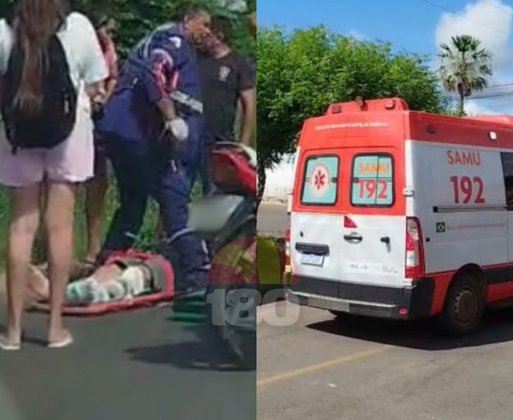 URGENTE: Barbeiro quebra a perna após colisão entre carro e moto em Campo Maior (PI)