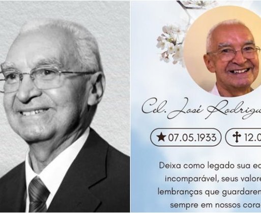 Ex-comandante da PM e pai de Flora Izabel, José Rodrigues Alves morre aos 93 anos