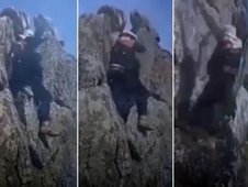 Rio: imagens mostram trilheiro caindo para a morte na Pedra do Macaco. Vídeo (Foto: )
