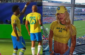 Vini Jr. comemora e dedica gol a Virginia Fonseca