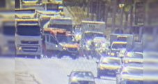 Acidente entre caminhão e moto causa congestionamento de 1,3 km na Epia Sul