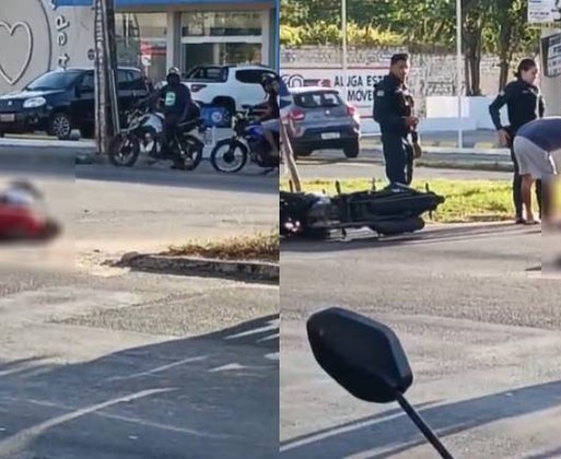Colisão entre moto e carro deixa dois feridos na zona Leste de Teresina