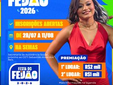Concurso Rainha do Feijão 2026 de Assunção do Piauí abre inscrições com maior premiação da história (Foto: Reprodução)