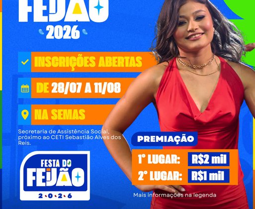 Concurso Rainha do Feijão 2026 de Assunção do Piauí abre inscrições com maior premiação da história