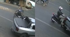 Conversão de caminhonete termina em acidente com dois motociclistas feridos em Teresina