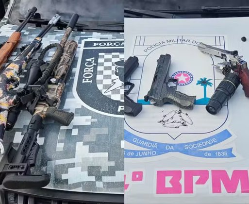 Homem de 44 anos é preso com seis espingardas e 109 munições