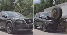 Pneu se desprende de veículo, cruza rodovia e atinge SUV na Filadélfia (EUA)