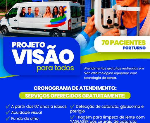 Projeto Visão para Todos oferece atendimento oftalmológico gratuito em Assunção do Piauí