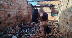 Teto de casa desaba durante incêndio na zona Norte de Teresina