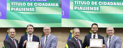 Tiago Vasconcelos concede títulos de cidadania a promotor e procurador em Sessão Solene na Alepi